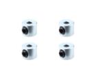 Square R/C 2mm Aluminum Linkage Stoppers (Silver) 4 pcs.