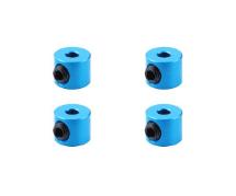 Square R/C 2mm Aluminum Linkage Stoppers (Light Blue) 4 pcs.