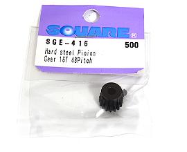 Square R/C Hard Steel Pinion Gear (48-pitch) 16T
