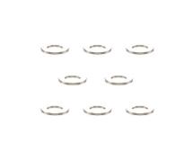 Square R/C M3 Aluminum Ball Stud Washers, 0.5mm Thick (Silver) 8 pcs.