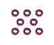 Square R/C M3 Aluminum Ball Stud Washers, 1.5mm Thick (Purple) 8 pcs.