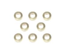Square R/C M3 Aluminum Ball Stud Washers, 1.5mm Thick (Silver) 8 pcs.