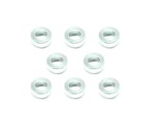 Square R/C M3 Aluminum Ball Stud Washers, 2mm Thick (Silver) 8 pcs.