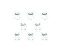 Square R/C M3 Aluminum Ball Stud Washers, 2.5mm Thick (Silver) 8 pcs.