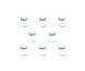 Square R/C M3 Aluminum Ball Stud Washers, 2.5mm Thick (Silver) 8 pcs.