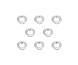 Square R/C M3 Aluminum Ball Stud Washers, 0.75mm Thick (Silver) 8 pcs.