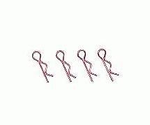 Square R/C Body Clips - Small (Red) 4 pcs.