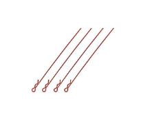 Square R/C Body Clips - Long, 110mm Length, Small Head (Red) 4 pcs.