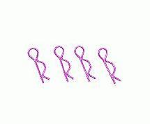 Square R/C Body Clips - 7mm (Pink) 4 pcs.