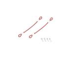 Square R/C Body Clips with 60mm Wires (Red)