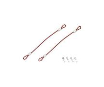 Square R/C Body Clips with 80mm Wires (Red)