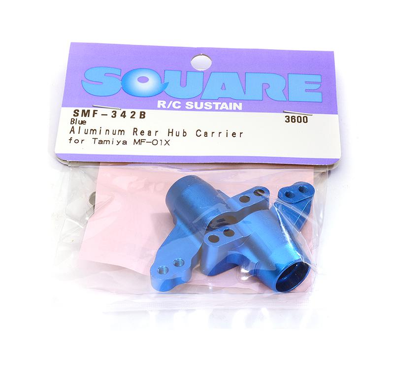 Square R/C Aluminum Rear Hub Carrier (for Tamiya MF-01X) Blue for