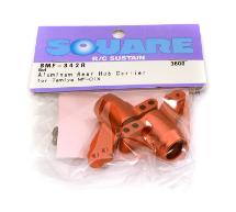 Square R/C Aluminum Rear Hub Carrier (for Tamiya MF-01X) Red
