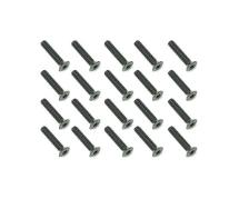Square R/C M3 x 15mm Black Steel Flat Head Hex Screws (20 pcs.)