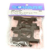 Square R/C Aluminum Rear Suspension Arms - Wide Version for Tamiya Wild Willy 2
