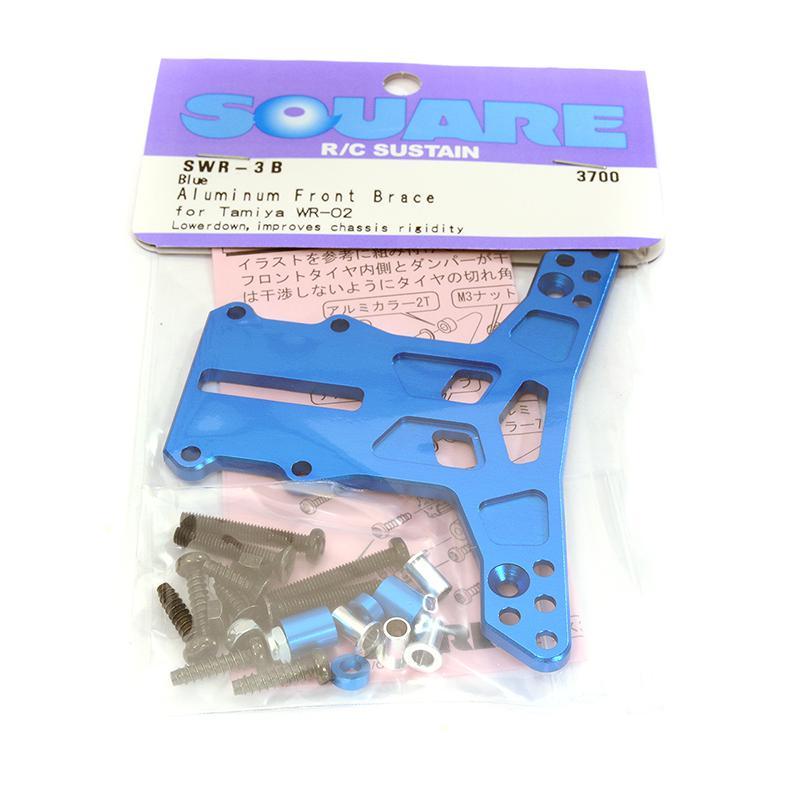 Square R/C Aluminum Front Brace (for Tamiya WR02) Blue for R/C or RC Team  Integy