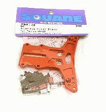 Square R/C Aluminum Front Brace (for Tamiya WR02) Red
