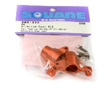 Square R/C Aluminum Rear Hub (for Tamiya GF-01, City Turbo and WR02) Red
