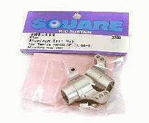 Square R/C Aluminum Rear Hub (for Tamiya GF-01, City Turbo and WR02) Silver