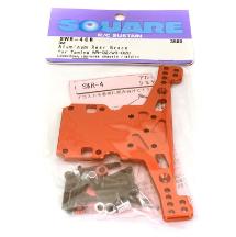 Square R/C Aluminum Rear Brace (for Tamiya WR02C) Red