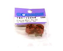 Square R/C Aluminum Wheel Hex Hub for Most Tamiya, 8mm (Red)