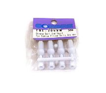 Square R/C Strong Ball End (Short) for Tamiya Hex Pillow Balls, White