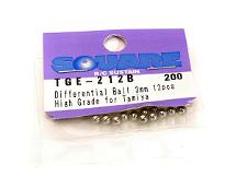 Square R/C Differential Ball 3mm (High Grade) for Tamiya (12 pcs.)