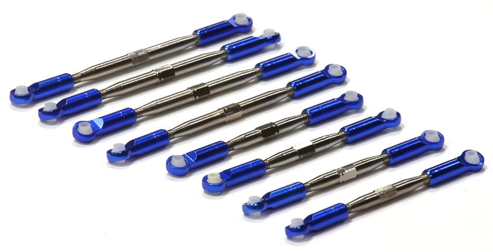 Billet Machined Turnbuckle & Pushrod Set 8 for Traxxas 1/16 Revo
