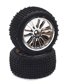 Type III Wheel and Tire Set (2) for Traxxas 1/16 E-Revo VXL & Summit VXL