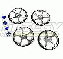 Setup Wheel (4) for Touring Car (Silver) w/ Metric Size Wheel Nut