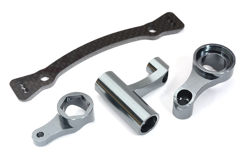 アキュドライブ2 Billet Machined Realistic Center Drive Shaft Set for Axial