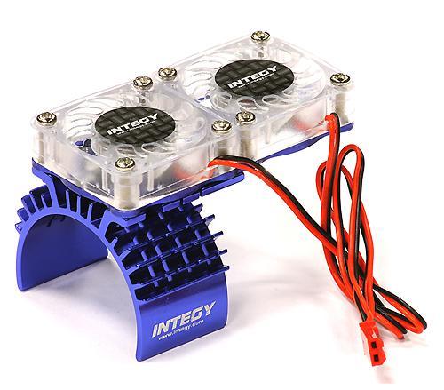 Motor Heatsink + Twin Cooling Fan for Traxxas 1/10 Slash 4X4 (6808) for R/C  or RC - Team Integy