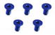 M3 x 6 AL7075 Flat Head Hex Socket - Machine (5 Pcs) Blue