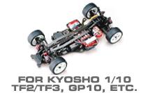 Hop-up Parts for Kyosho TF2/TF3, GP10 & Others