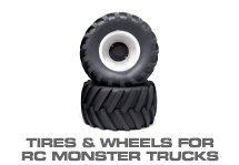 Tires, Wheels & Inserts for 1/10 & 1/8 RC Monster Trucks