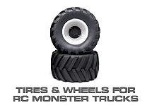 Tires, Wheels & Inserts for 1/10 & 1/8 RC Monster Trucks