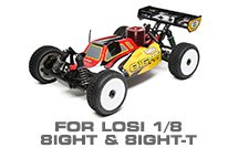 LOSI 8IGHT-T 3.0 2.0 'LUCKY' CHASSIS WRAP HOP UP DECALS FITS TLR241009 GREEN 