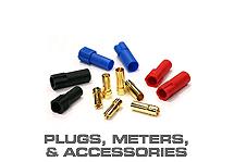 Battery Plugs, Meters & Accessories for RC Cars, Boats, Planes & Helicopters