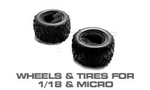Tires & Wheels for Mini-T, RC18T, Micro RS4 and other 1/18 RC
