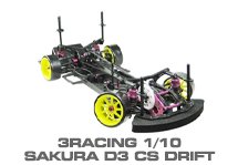 Sakura D3 CS DS Sport 1/10 RC Drift Car Kit by 3Racing & Hop-up Parts