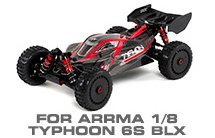 Red GLOBACT 2PCS Aluminum Alloy Rear Suspension Arms Set Upgrades Parts for 1/8 ARRMA Typhon 6S 1/7 ARRMA Felony 6S Infraction 6S Limitless Replace AR330192 
