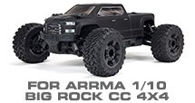 ARRCat 4PCS Full Aluminum Front Rear Shocks Upgrade Parts for 1/10 Arrma Bigrock 4X4 Senton 4X4 Granite 4X4 Vorteks 4X4 Typhon 4X4 RC Truck,Big Bore Hops Up RC Shocks,Replace AR330550 AR330551 Black 