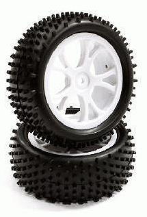 Type I Front Buggy Tire & Wheel Set (2) for 1/10 Off-Road i10B