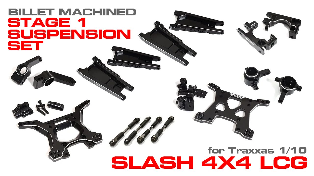 Billet Machined Stage 1 Suspension Kit for Traxxas 1/10 Slash 4X4 LCG (#C26516)