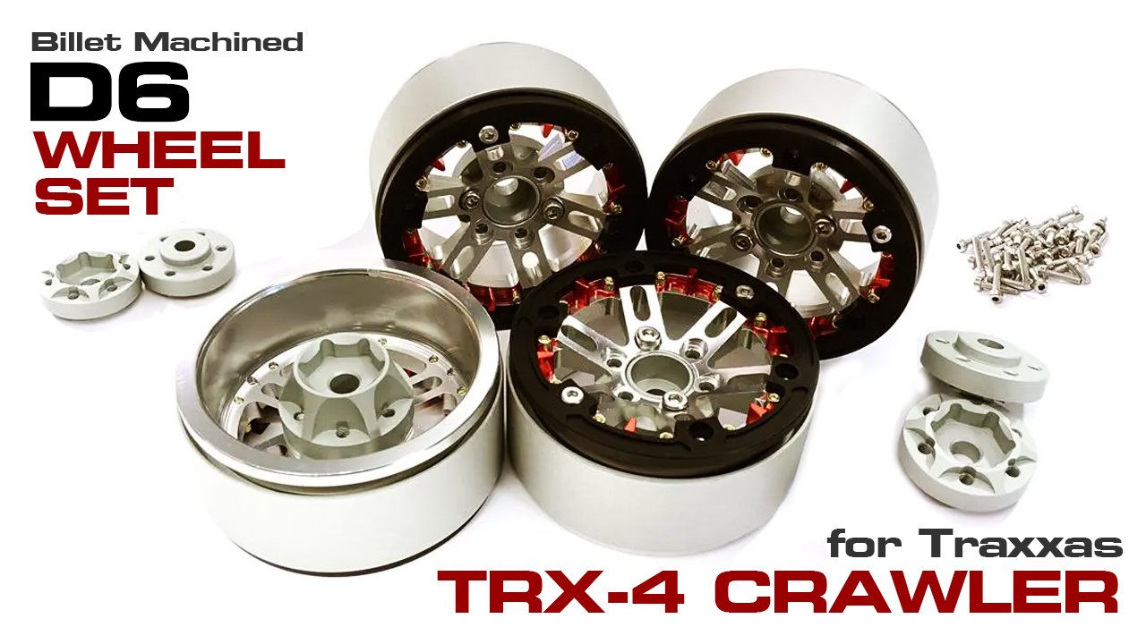 Billet Machined 1.9 D6 Alloy Wheels for Traxxas TRX-4 (#C27927)