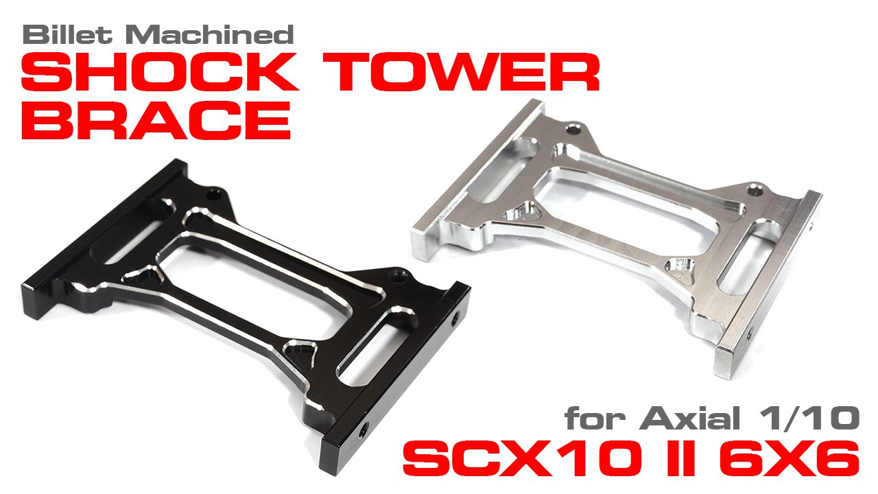 Machined Alloy Rear Shock Tower Brace for Axial 1/10 SCX10 II 6X6 (#C29785)