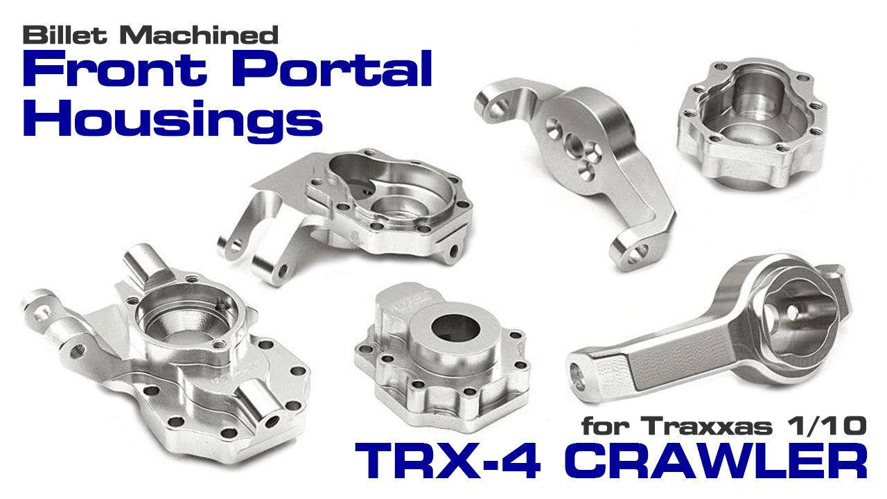 Machined Alloy Front Portal Housings and Uprights for TRX-4 (#C28201)