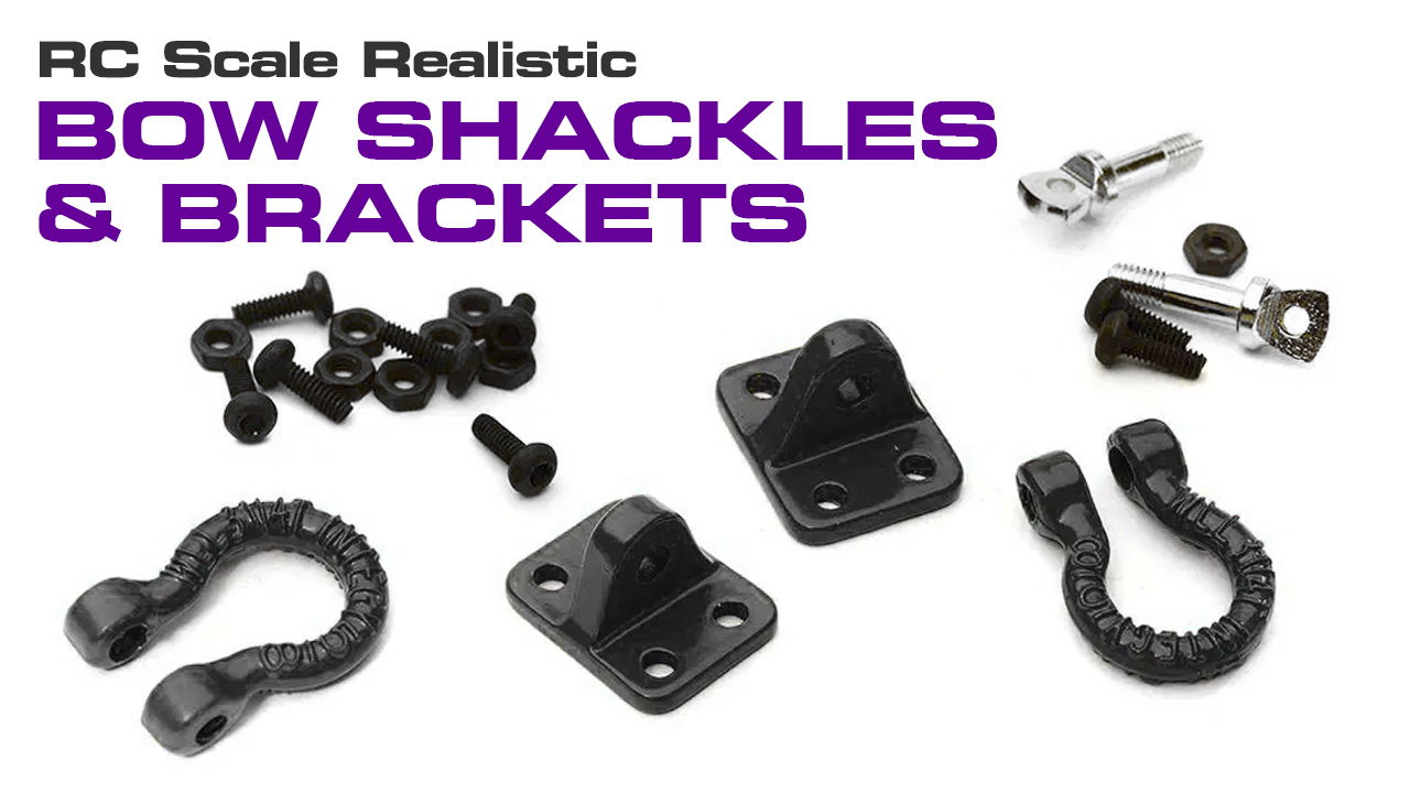 Alloy Bow Shackles w/ Mounting Brackets for 1/10 Rock Crawlers (#C28429)