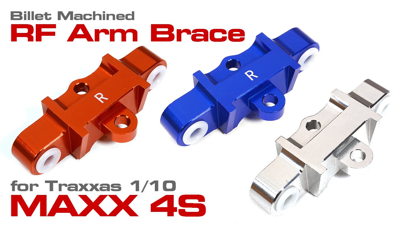 Billet Machined Rear-Front Arm Brace for Traxxas 1/10 Maxx Truck 4S (#C29357)