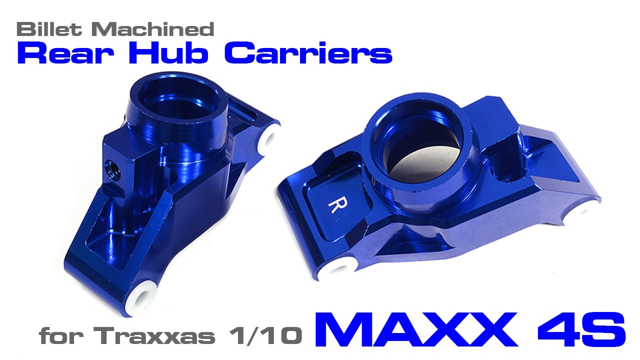 Billet Machined Rear Hub Carriers for Traxxas 1/10 Maxx Truck 4S (#C29373)